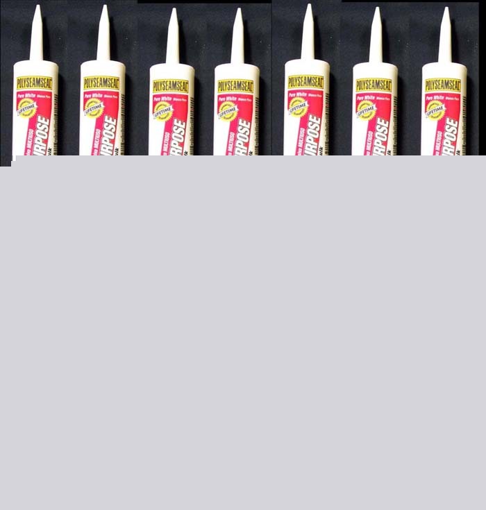 (10) polyseamseal all-purpose pure white adhesive caulk