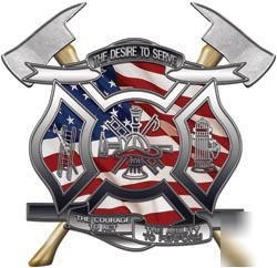 Firefighter decal reflective 12