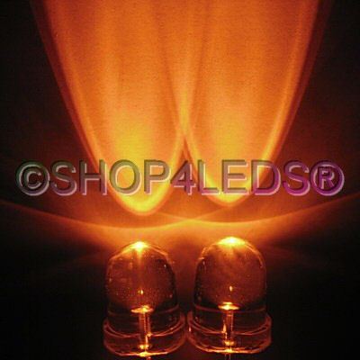 New 200 pcs 8MM wide angle 45KMCD amber led f/r 40Â° 