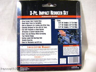 3PC air impact reducer adapter set ratchet socket tools