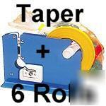 Bag tape taper, closer or sealer + variety colored tape