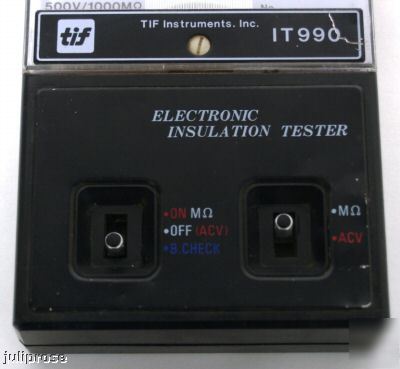 Tif it 990 insulation tester 1000 mohm, 600VAC IT990