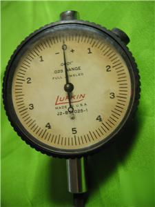 Lufkin dial test indicator drop stick .025 range .0001
