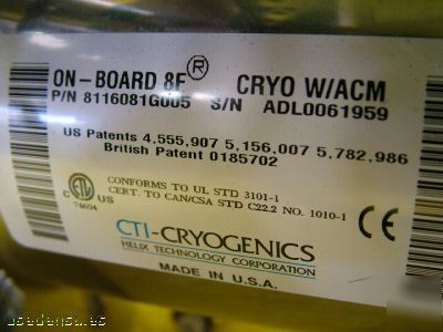 Cti cryogenics on-board 8F cryopump 8116081G005