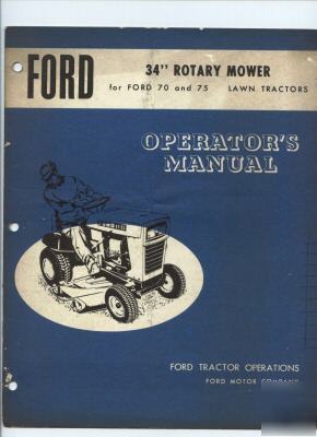 Ford tractor operator's manual 34
