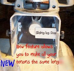 Logman tenon maker adjustable stop accessory 
