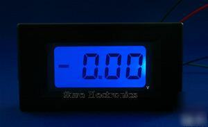 3Â½ digital blue lcd dc 0~Â±20V volt panel meter