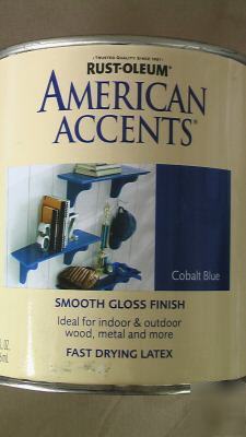 3 quarts of american accents gloss finish-cobalt blue 