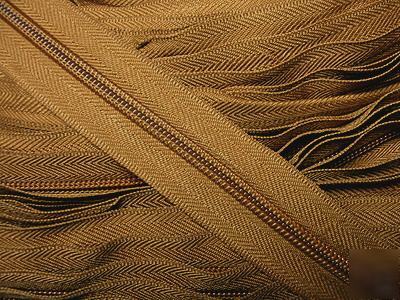 #5 nylon coil zipper chain 20YD (856) light brown