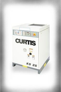 Curtis 15 hp rotary screw air compressor w/ enclosure