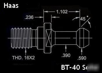 Haas cnc bt-40 solid retention knobs