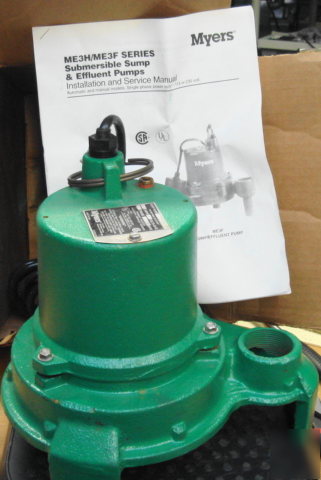Meyers ME3H submersible sump effluent pump 35 gpm @ 10'
