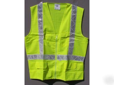 Ansi osha class ii 2 traffic safety vest lime yellow 3X