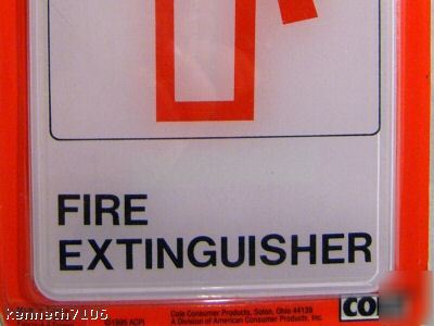 Cole visual signs fire extinguisher 5X7 self stick sign