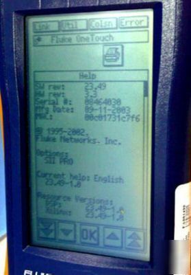 Fluke onetouch ser ii 1TS2PRO network assistant