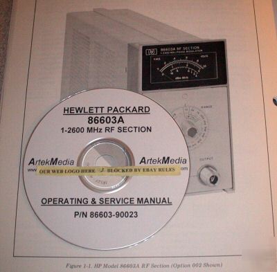 Hp 86603A operating & service manual 