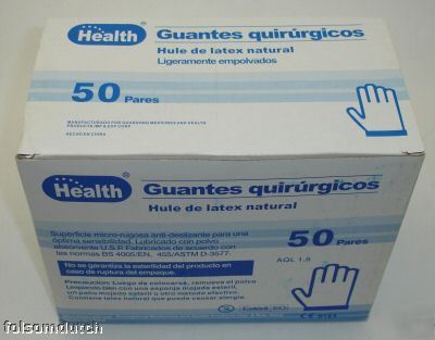 * boxed powdered sterile latex disposable gloves medium