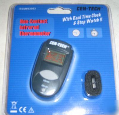 New cen-tech infrared thermometer / clock & stopwatch