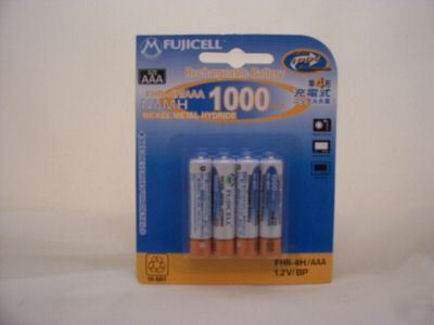 New 4 x 1000MAH aaa rechargeable rechargable batteries