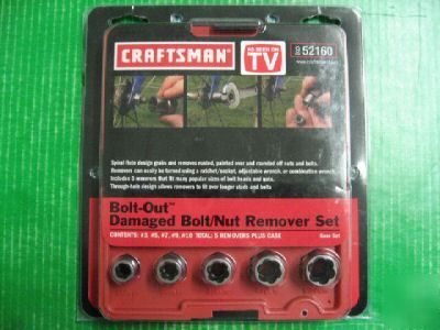 New craftsman damaged bolt/nut remover set of 5 pcs