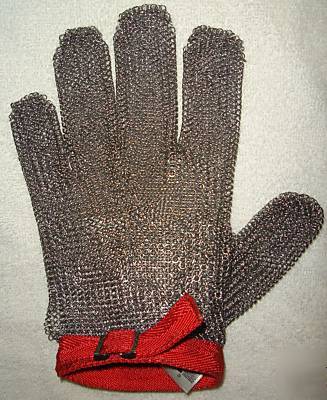 Saf-t-gard gu-500 stainless steel safety glove, m, left