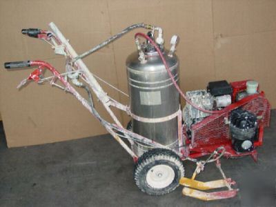 Jiffy gas-power parking lot asphalt paint line striper
