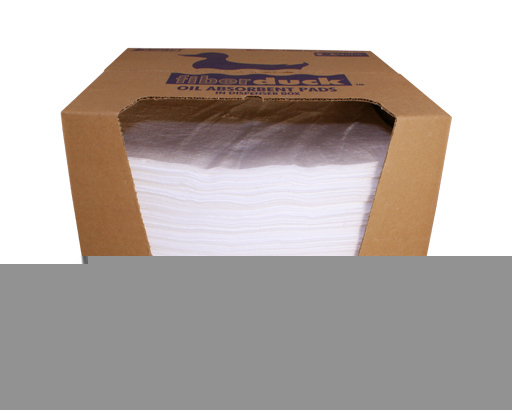 Meltblown medium weight pads in dispenser box