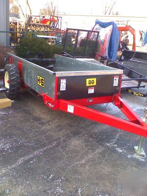 New h&s 80 bu. ground drive manure spreader * *