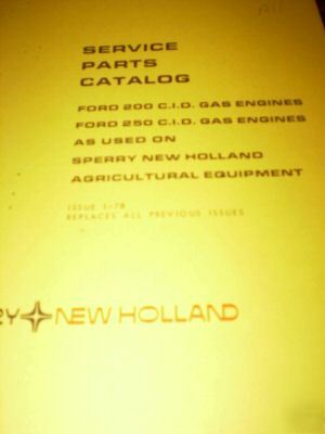 New holland ford 200 & 250 cid gas engine parts catalog
