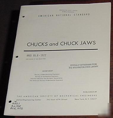 Ansi/asme standard chucks and chuck jaws