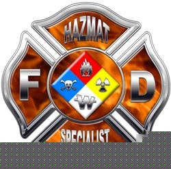 Firefighter hazmat decal reflectiv 12