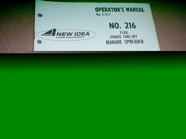 New idea 216 manure spreader operator manual