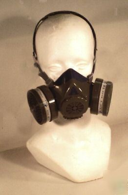 New silicone half 1/2 face mask respirator w/cartridges 