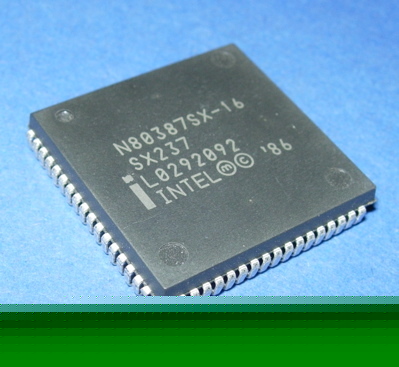 New alu N80387SX-16 intel coprocessor plcc 80387