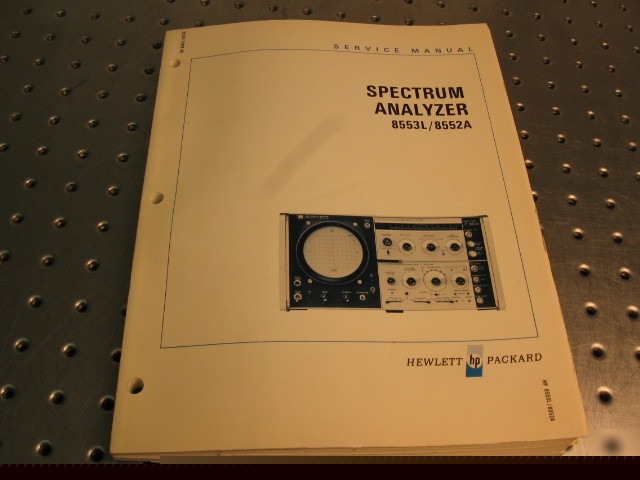 G30960 hp 8553L / 8552A service manual