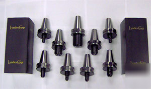 New 9 lyndex bt 45 reg end mill holders kit+pull studs