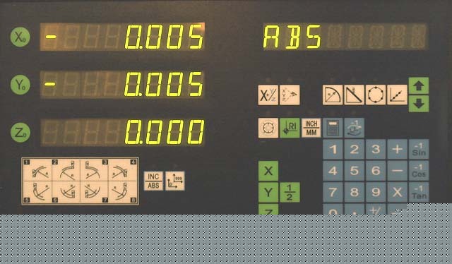 Carmar sw-4000-3 3 axis dro display for lathe mill