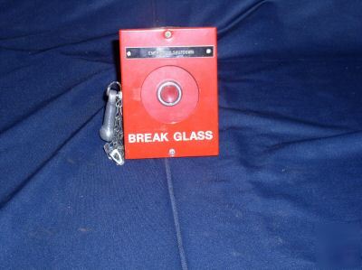Break glass station w/idec push button nc contact block