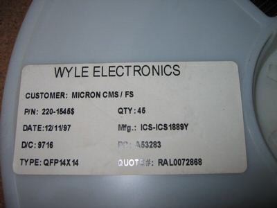 New ICS1889Y isc ic 1889Y t/r 179PCS smt 52-pin