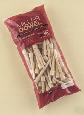 Miller dowel birch dowels 1-x pack of 100 dowels