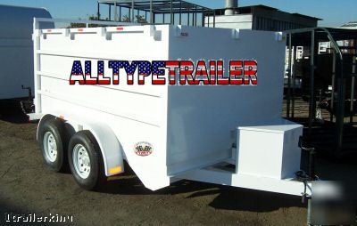 2008 enclosed box utility cargo landscape dump trailer