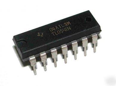 10PCS. TL054IN quad opamp 14 pin dip pkg.