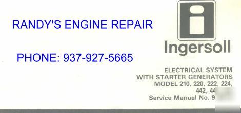 Case 644 444 442 224 222 210 garden tractor electrical