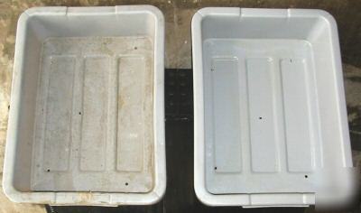 Lot used rubbermaid storage bins commercial container