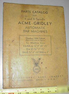 National acme gridley automatic bar r & ra 4 6 spindle