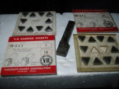 New used lathe indexable tool holder and 40 inserts usa