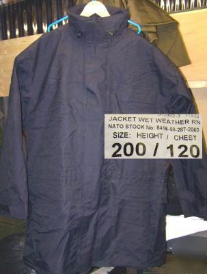New xl xxl long gor-tex breathable jacket storm collar