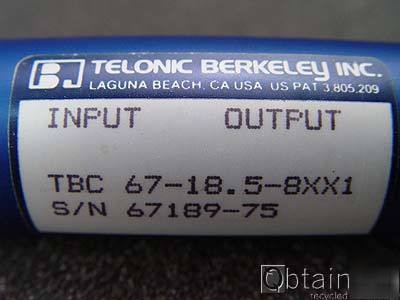 Telonic berkeley tbc tubular band pass filter 67-18.5