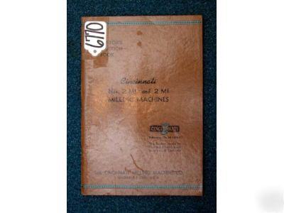 Cincinnati instruction book nos. 2 ml & 2 mi mill mach