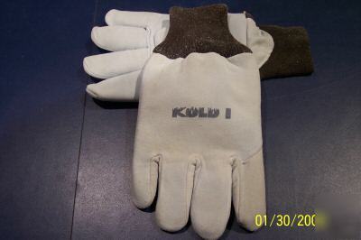 Durabull insulated leather freezer gloves - size xl